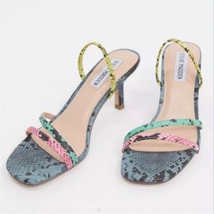 Steve Madden loft multicolor snakeskin kitten heels 8.5